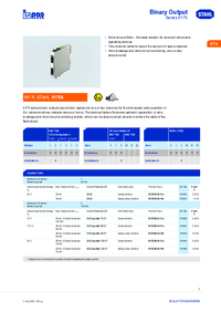 Thumbnail of document Data Sheet - 9175 Binary output